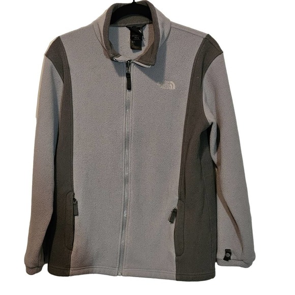 The North Face Boys Gray‎ full zip fleece size XL - Picture 1 of 5